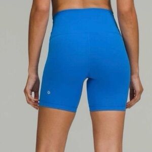 lululemon wunder train shorts 6” poolside bright blue size 6